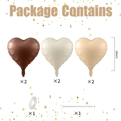 Vista 3 de Globos de 40 pulgadas con números 4 color blanco crema, globo grande del número 4 con 6 globos de helio de papel de aluminio, globos grandes