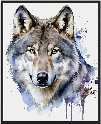 Vista 8 de WIldlife - Póster impreso de pez pescador, impresiones abstractas de animales de acuarela, obras de arte de naturaleza para sala de estar