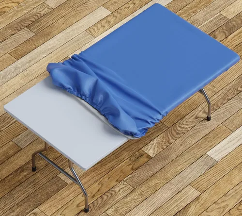 Vista 35 de Sorfey Mantel ajustado con elástico, vinilo con parte trasera de franela, se adapta a mesa de 24 x 48 pulgadas, rectangular, a prueba de agua, fácil
