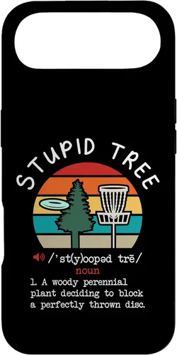 Vista 27 de Disc Golf Stupid Tree Funny Disc Golfing Lover Player Gift Case for iPhone 17