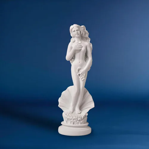 Vista 9 de Escultura de la diosa del nacimiento de Venus de 7.4 x 2.8 pulgadas, arte clásico de resina blanca, decoración del hogar y la oficina, para boda