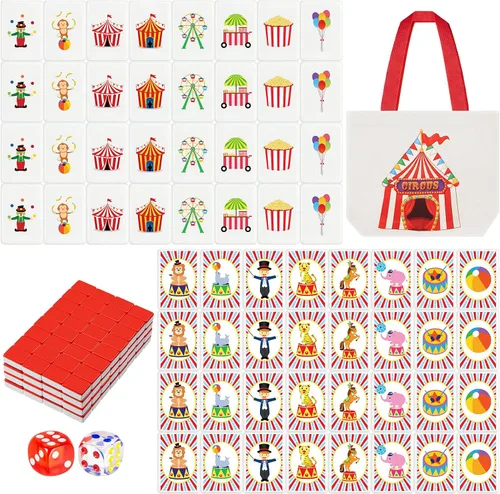 Vista 12 de Hollowfly 2 Jugadores Mahjong Bloque Set Animales