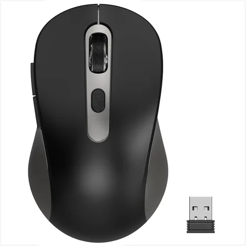 Vista 14 de Mouse inalámbrico para laptop, PC, Chromebook, Mac, MacBook, mouse inalámbrico silencioso con receptor USB nano, botón lateral, 2400 DPI, rodillo
