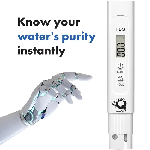 Vista 3 de Medidor TDS Medidor digital de agua - Autocalibración para resultados precisos - Probador de calidad del agua ideal para agua potable, hidroponía