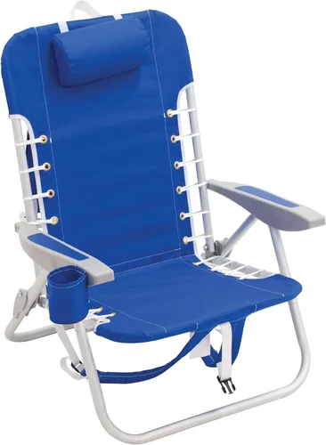 Vista 10 de Rio Brands ASC529 4-Position Backpack Lace-Up Suspension Folding Beach Chair