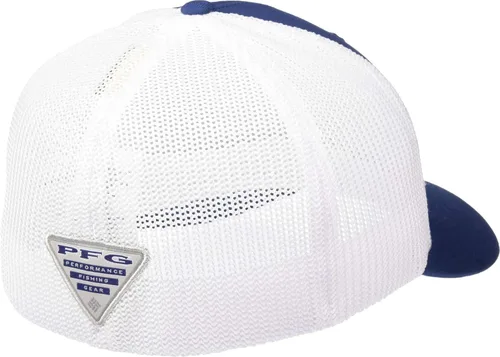 Vista 3 de Columbia Gorra unisex PFG con anzuelos, de malla, carbonoplata, LXL