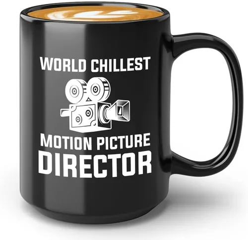 Vista 13 de Cineasta Taza de café 11oz Negra - Cineasta: Crítico de cine no remunerado - Cineasta Regalos Cámara Corte Director de Prop Guionista de cine