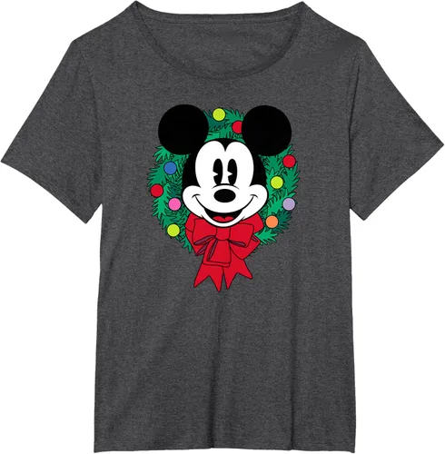 Vista 23 de Amazon Essentials Camiseta navideña festiva de Mickey Mouse para hombre, color azul, talla S Blanco