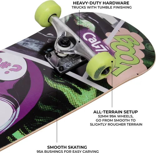 Vista 4 de Cal 7 Patineta Completa Estándar 19.1 cm - 20.3 cm de Tabla