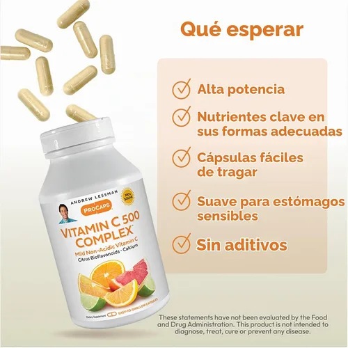Vista 4 de ANDREW LESSMAN ProCaps Vitamina C 500 Complejo 60 Cápsulas