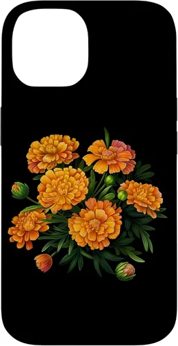 Vista 4 de Vintage Marigold Inspired Flower Case for iPhone 16