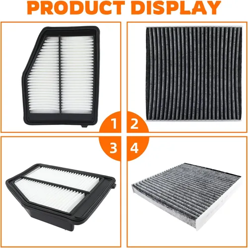 Vista 6 de GoaMotors 17220-R1A-A01 Filtro de cabina de aire y filtro de aire de motor 80292-SDA-A01 Set para Honda Civic 2012-215 para Acura ILX 2013-2015