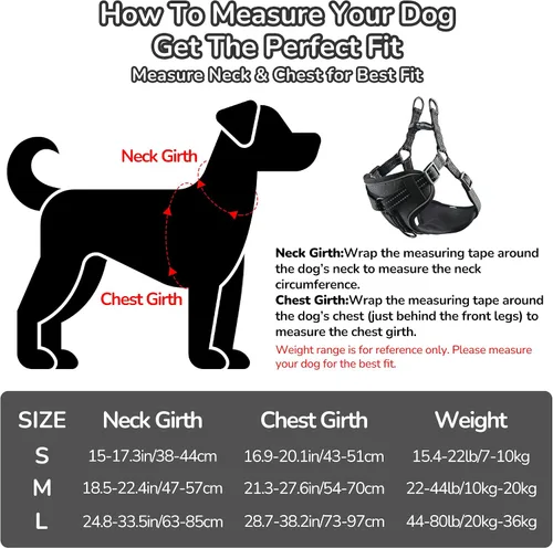 Vista 9 de EVERKING Arnés de perro sin tirones con clip frontal para perros medianos y grandes Arnés sin tirones con clip frontal con seguridad reflectante