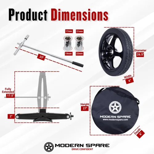 Vista 4 de Modern Spare - Compatible con el kit completo Tesla Model 3 2017-2026