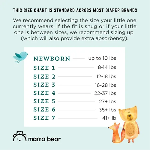 Vista 5 de Marca Amazon - Pañales Mama Bear de toque suave, talla 1, 50