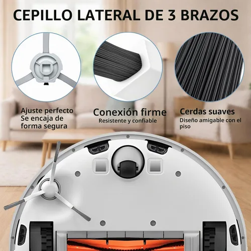 Vista 7 de Piezas de repuesto D10 Plus, compatibles con Dreame Bot D10 Plus Gen 1 (RLS3D), kits de accesorios de aspiradora, 2 cepillos principales, 4 cepillos