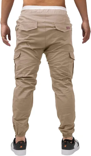 Vista 5 de OUTSON Mens Fashion Joggers Sports Pants Casual Cotton Cargo Pants Gym Sweatpants Trousers Mens Long Pant