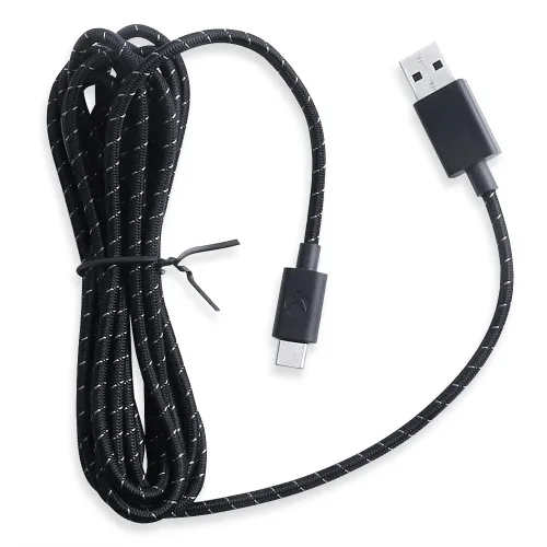 Vista 2 de HUYUN Cable de carga USB tipo C trenzado duradero de 8.9 ft de 9 pies compatible con Xbox One Elite Series 2 Controller Switch Pro PS5