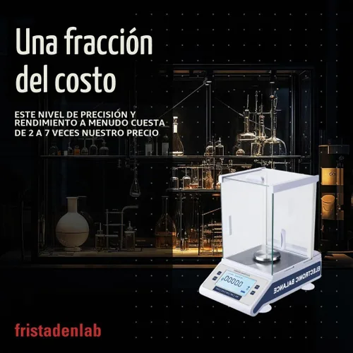 Vista 3 de Fristaden Lab Balanza analítica 7.41 oz x 0,1 mg (0.00 oz) Certificado de calibración Balanza de laboratorio profesional Compañía USA