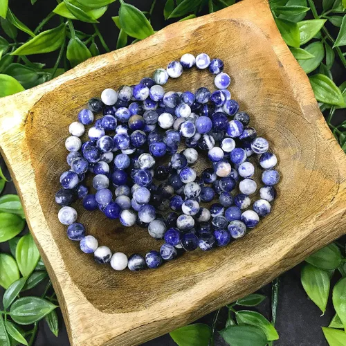 Vista 536 de Gem Avenue Handmade Round Bead Stretch Bracelet Unisex Natural Stone Beaded Jewelry for Men & Women, Elastic Wristband for Daily Wear