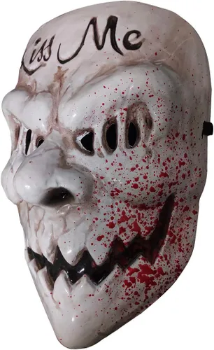 Vista 2 de Gmasking Máscara de cosplay de asesino erradicado de terror 2018 Anarquía Máscara de beso de Halloween