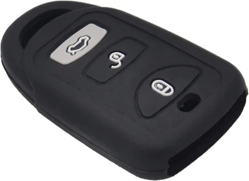 Vista 4 de LemSa Funda protectora de silicona con 3 botones para Hyundai Elantra Genesis Sonata, compatible con Kia Sorento Forte Optima Rondo Spectra