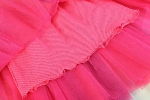 Vista 6 de Vestido tutú de manga larga para niñas pequeñas, sin mangas, vestido de tul de princesa