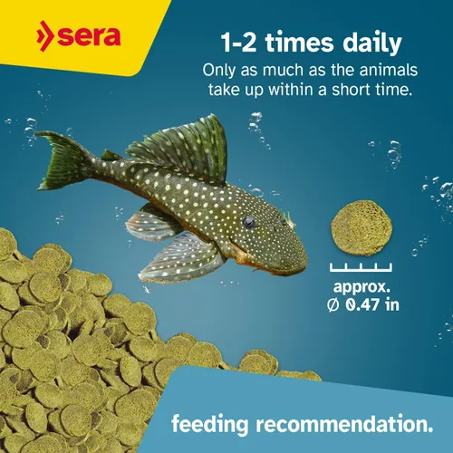Vista 2 de Sera Papas fritas de bagre Nature 3.4 oz/0.21 libras Alimento de pescado premium para Ancistrus y Plecos Alta fibra Sin tintes ni conservantes
