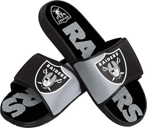 Vista 21 de FOCO mens NFL Team Logo Athletic Sport Shower Flip Flop Sandals Gel Slides