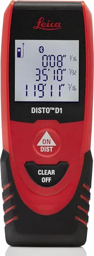 Vista 10 de Leica DISTO D1 Medidor de distancia láser de 120 pies con Bluetooth 4.0, negro/rojo