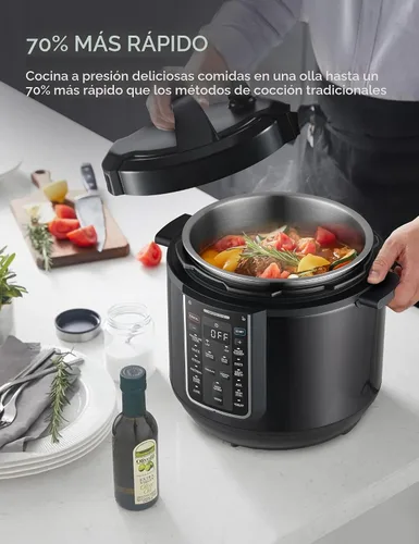 Vista 2 de Midea Olla a presión eléctrica 12 en 1, 8 cuartos, 12 preajustes, olla de cocción lenta programable multifuncional, olla arrocera, vaporera, sartén