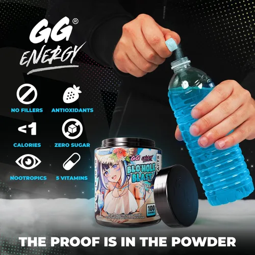 Vista 4 de Gamer Supps GG® Energy - Blo'hole Blast by Shylily (100 Porciones) - Energía de Juego Amigable con Keto y Mezcla Nootrópica, Sin Azúcar + Cafeína