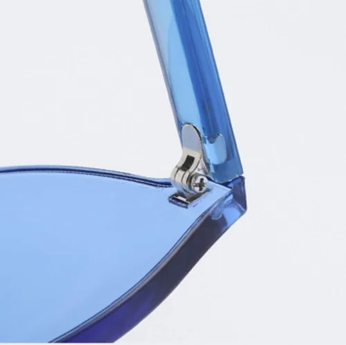 Vista 5 de Armear Gafas de sol redondas sin montura retro para mujer, lentes tintadas de una pieza