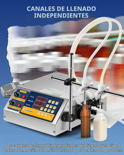 Vista 4 de Hanchen Máquina de llenado de líquidos, bomba peristáltica, llenadora automática de botellas de 5 onzas, control digital, máquina embotelladora