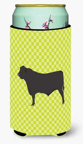 Vista 2 de Caroline's Treasures BB7654CC - Enfriador para latas o botellas, color negro, funda plegable con aislamiento para bebidas, color verde vaca
