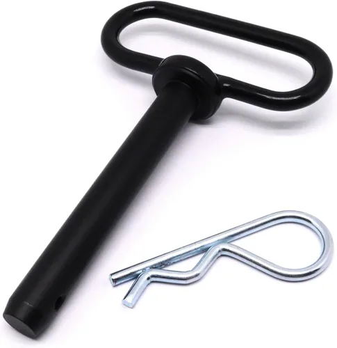 Vista 15 de Pasador de enganche de remolque, pasador de enganche de remolque de tractor de 1/2 pulgada y clip, pasadores de remolque con mango negro recubierto