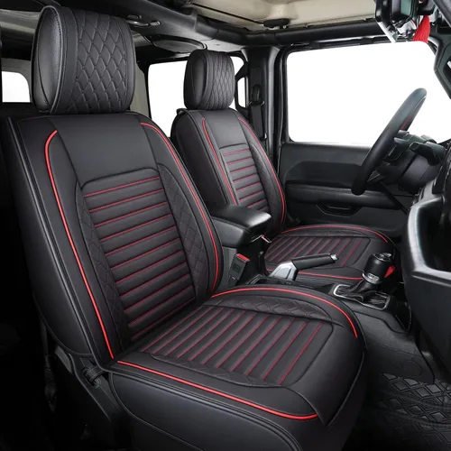 Vista 10 de Aierxuan - Fundas de asiento para Jeep Wrangler 2007 - 2022 de 2/4 puertas, Rubicon Recon 1941 Edition Willys Wheeler Unlimited Moab, cojines 2