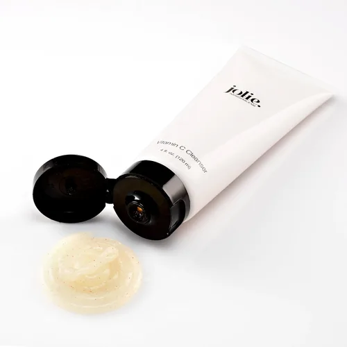 Vista 2 de Jolie - Limpiador de vitamina C, gel facial diario iluminador y energizante con cuentas exfoliantes