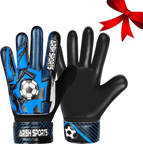 Vista 16 de Guantes de portero de fútbol para niños, guantes de portero para jóvenes niños y niñas con palma de látex de 4MM, antideslizantes, protección doble