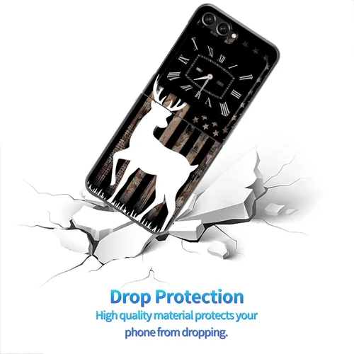 Vista 4 de Funda para Samsung Galaxy Z Flip 5 5G, Galaxy Z Flip 5, PC duro a prueba de golpes, plegable, duradera, resistente a los arañazos, para Samsung Z