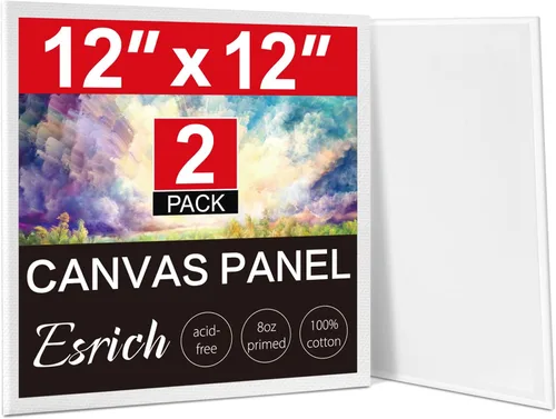 Vista 12 de ESRICH Tableros de lona para pintura, paquete de 15 lienzos de 4 x 4, 100% algodón, pequeños lienzos imprimados sin ácidos, mini paneles de lienzo