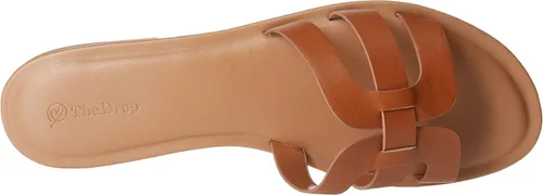 Vista 5 de The Drop Monika - Sandalias planas de meter con banda en H para mujer
