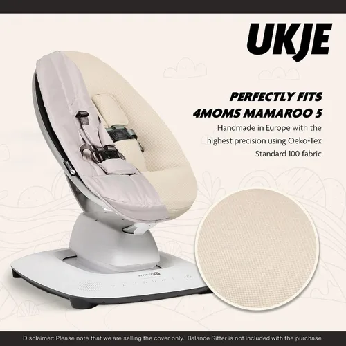 Vista 4 de Ukje Funda protectora para columpio compatible con 4moms o MamaRoo 5, columpio de bebé multimovimiento, forro de columpio para bebé, funda