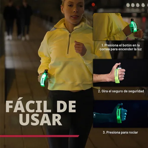 Vista 7 de SABRE Runner Pepper Gel Spray para correr, caminar y seguridad personal