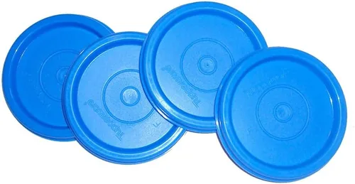 Vista 4 de Tupperware - Juego de 3 vasos de jugo con fondo con peso azul de 6 onzas