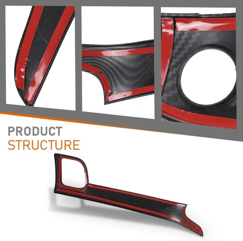 Vista 5 de CROSSDESIGN Biseles de fibra de carbono compatible con Jeep Grand Cherokee 2011-2021