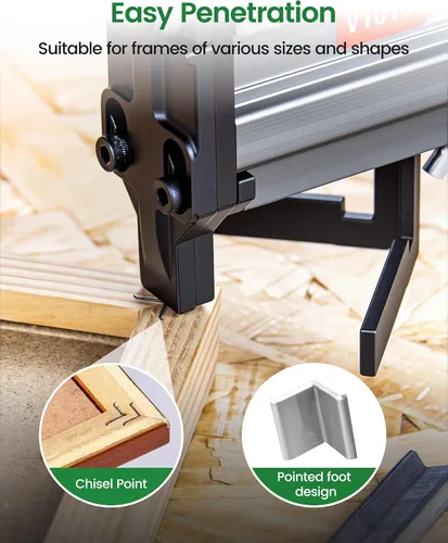 Vista 5 de meite Tipo de madera dura 0.406 in Diámetro V Clavos 0.276 in Longitud 9/32-Inch para Marco de fotos Joiner V1015B V-Nailer Herramienta de esquinas