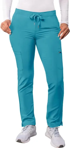 Vista 11 de Adar Addition Scrubs para mujer - Pantalones ajustados de yoga con cordón, para mujer Negro