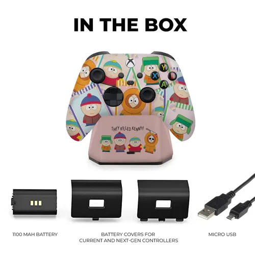 Vista 2 de Original Xbox Wireless Controller and Stand Compatible with Xbox OneSeries XS - Customized in USA with Advanced HydroDip Print Technology(Not Just a