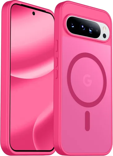 Vista 13 de SPIDERCASE Funda magnética para Google Pixel 9A, protección contra caídas de grado militar, delgada, translúcida, mate, a prueba de golpes
